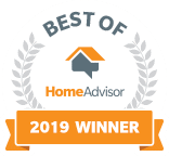 home advisor best of 2019 winner; graphic