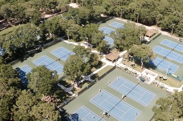 sanlando park aerial view of courts