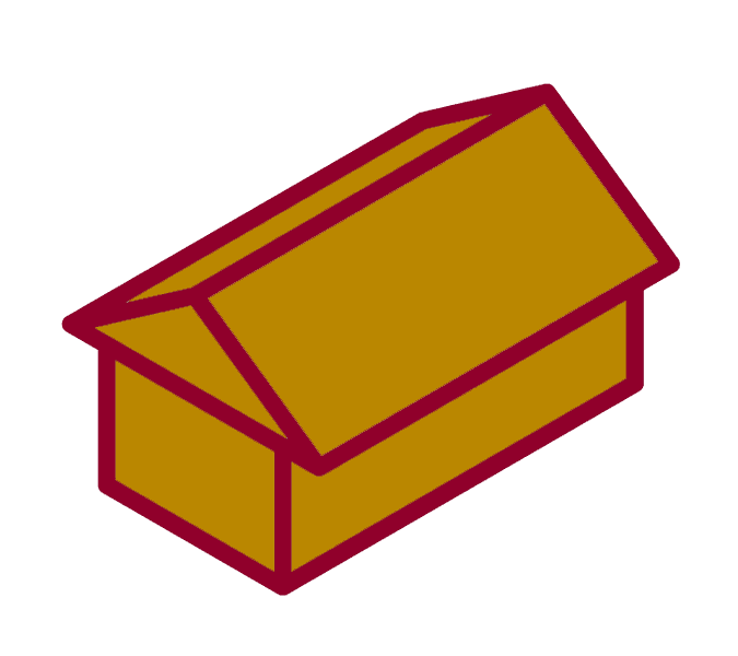 clipped gable roof illustration