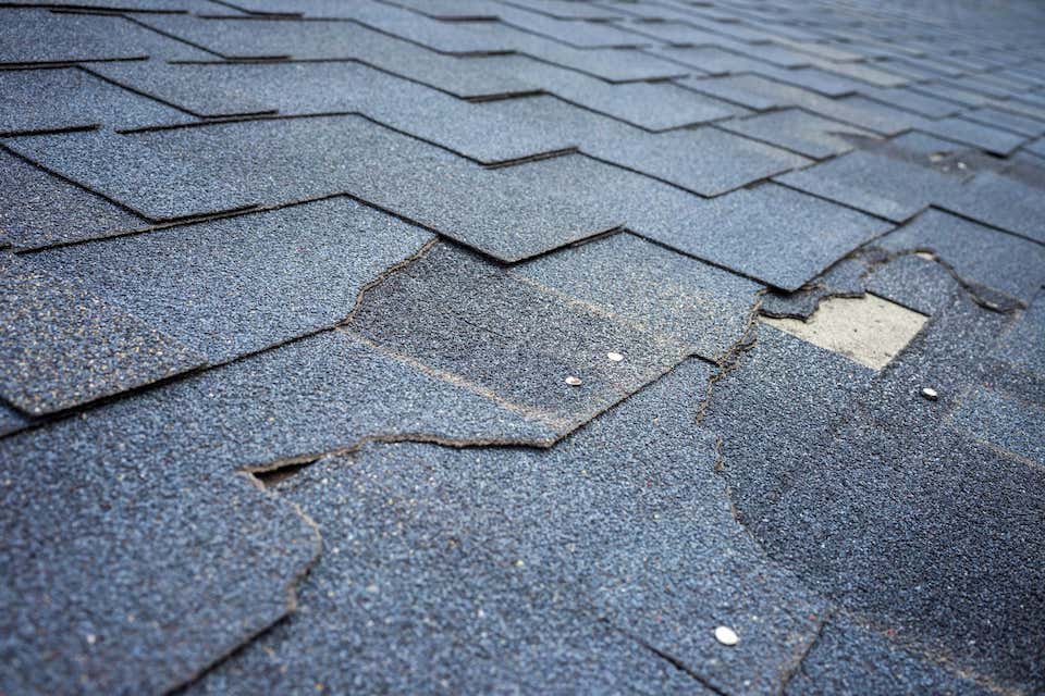damaged architectural shingles