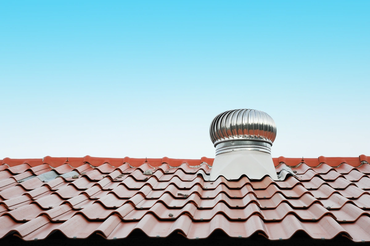 vent and metal shingles